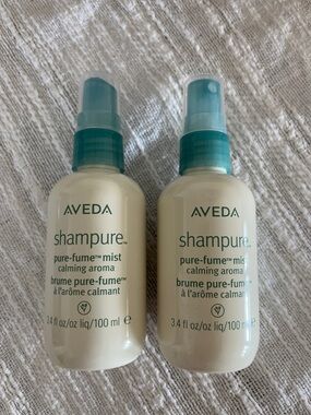 AVEDA Shampure Pure-Fume Mist Duo – Cream Bottles with Teal Tops